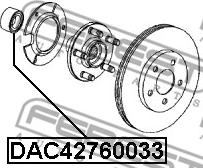 Febest DAC42760033 - Hjullager xdelar.se