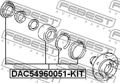 Febest DAC54960051-KIT - Hjullagerssats xdelar.se