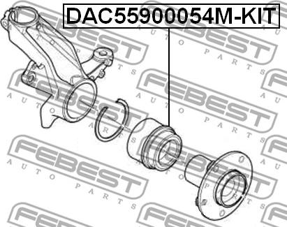 Febest DAC55900054M-KIT - Hjullagerssats xdelar.se