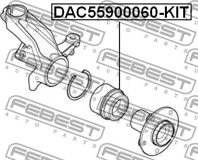 Febest DAC55900060-KIT - Hjullagerssats xdelar.se