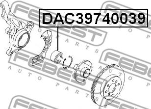 Febest DAC39740039 - Hjullager xdelar.se