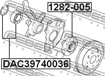 Febest DAC39740036 - Hjullager xdelar.se