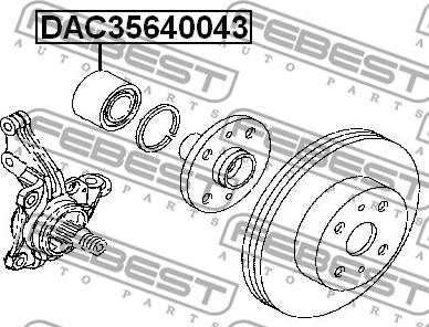 Febest DAC35640043 - Hjullager xdelar.se