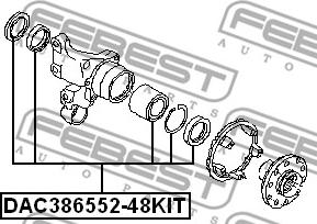 Febest DAC386552-48KIT - Hjullager xdelar.se