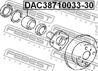 Febest DAC38710033-30 - Hjullager xdelar.se