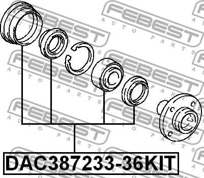 Febest DAC387233-36KIT - Hjullagerssats xdelar.se