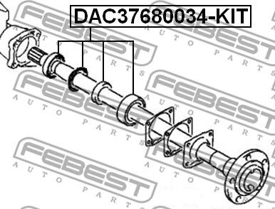 Febest DAC37680034-KIT - Hjullagerssats xdelar.se