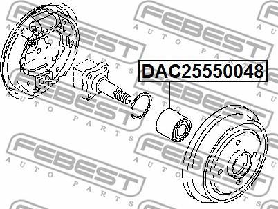 Febest DAC25550048 - Hjullager xdelar.se