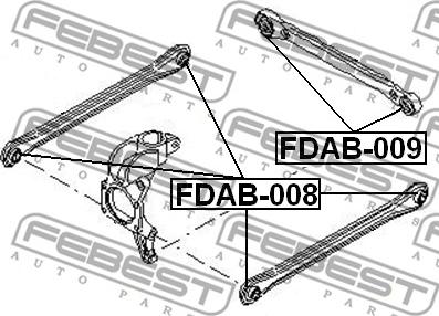 Febest FDAB-008 - Länkarmsbussning xdelar.se