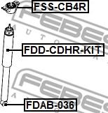 Febest FDAB-036 - Bussning, stötdämpare xdelar.se