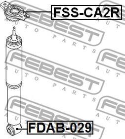 Febest FDAB-029 - Bussning, stötdämpare xdelar.se