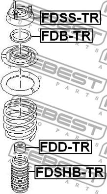 Febest FDB-TR - Rullager, fjäderbenslager xdelar.se