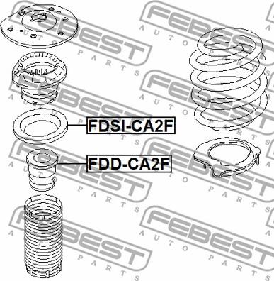 Febest FDD-CA2F - Gummibuffert, fjädring xdelar.se