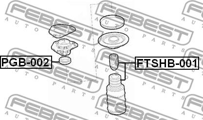 Febest FTSHB-001 - Dammskyddsats, stötdämpare xdelar.se