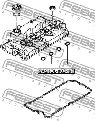 Febest GASKOL-003-KIT - Packning, ventilkåpa xdelar.se