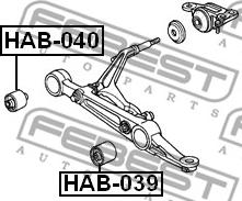 Febest HAB-040 - Länkarmsbussning xdelar.se