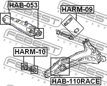 Febest HAB-110RACE - Länkarmsbussning xdelar.se