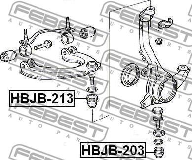 Febest HBJB-203 - Reparationssats, bär / styrled xdelar.se