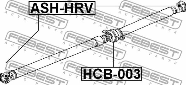 Febest HCB-003 - Upphängning, kardanaxel xdelar.se