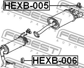 Febest HEXB-006 - Monteringssats, avgassystem xdelar.se