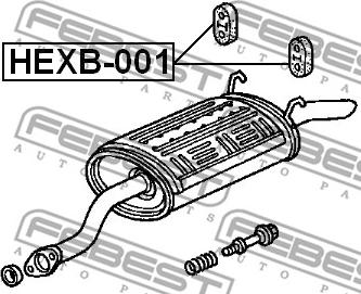 Febest HEXB-001 - Monteringssats, avgassystem xdelar.se