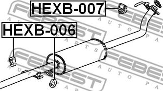 Febest HEXB-007 - Monteringssats, avgassystem xdelar.se