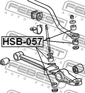 Febest HSB-057 - Montering, axelstag xdelar.se