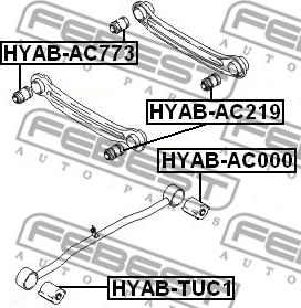 Febest HYAB-AC000 - Länkarmsbussning xdelar.se