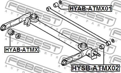 Febest HYAB-ATMX01 - Länkarmsbussning xdelar.se