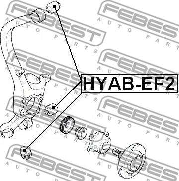 Febest HYAB-EF2 - Länkarmsbussning xdelar.se