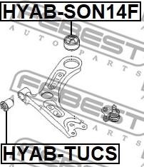 Febest HYAB-SON14F - Länkarmsbussning xdelar.se