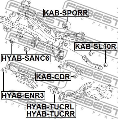 Febest KAB-SL10R - Länkarmsbussning xdelar.se