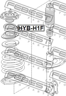 Febest HYB-H1F - Rullager, fjäderbenslager xdelar.se