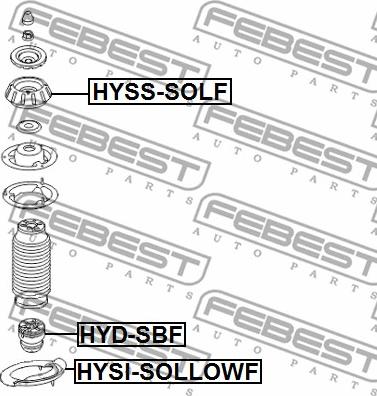 Febest HYD-SBF - Gummibuffert, fjädring xdelar.se