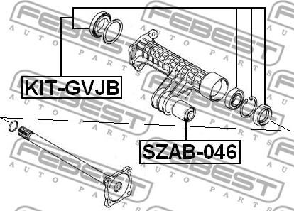 Febest KIT-GVJB - Drivaxellager xdelar.se