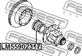 Febest LM-55902317 - Drivaxellager xdelar.se