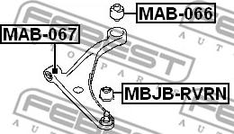 Febest MAB-067 - Länkarmsbussning xdelar.se