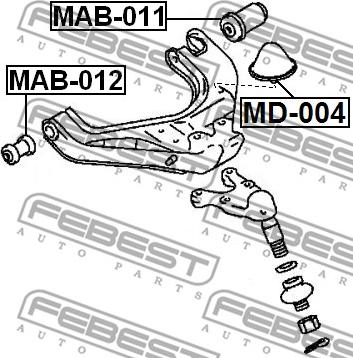 Febest MD-004 - Buffert, spindel xdelar.se