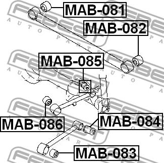 Febest MAB-081 - Länkarmsbussning xdelar.se