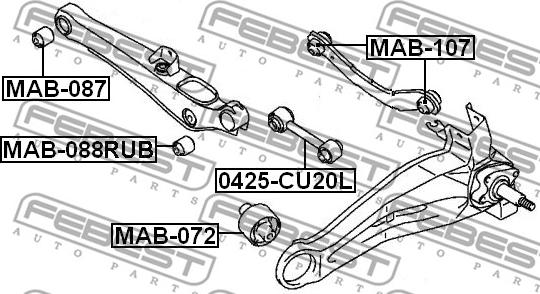 Febest MAB-088RUB - Länkarmsbussning xdelar.se