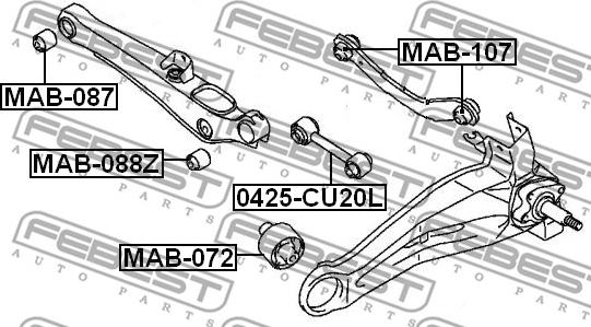 Febest MAB-088Z - Länkarmsbussning xdelar.se