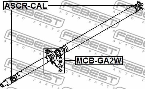 Febest MCB-GA2W - Upphängning, kardanaxel xdelar.se