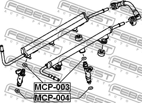 Febest MCP-003 - O-ring, instrutning xdelar.se