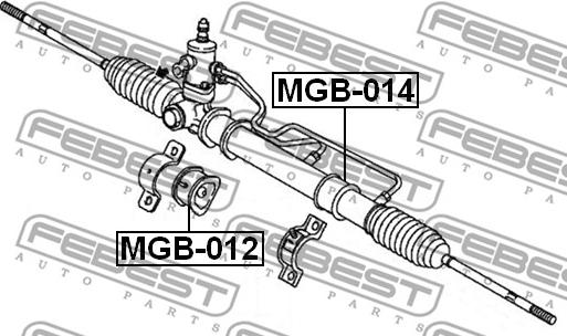 Febest MGB-012 - Bussning, styrväxel xdelar.se