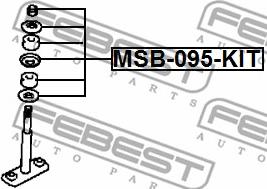 Febest MSB-095-KIT - Reparationssats, stabilisatorkopplingsstång xdelar.se