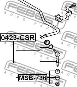 Febest MSB-736 - Reparationssats, stabilisatorkopplingsstång xdelar.se