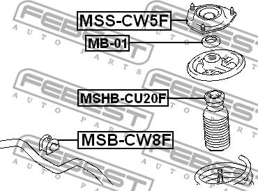 Febest MSS-CW5F - Fjäderbens-stödlager xdelar.se