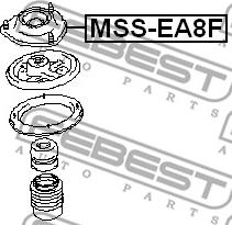 Febest MSS-EA8F - Fjäderbens-stödlager xdelar.se