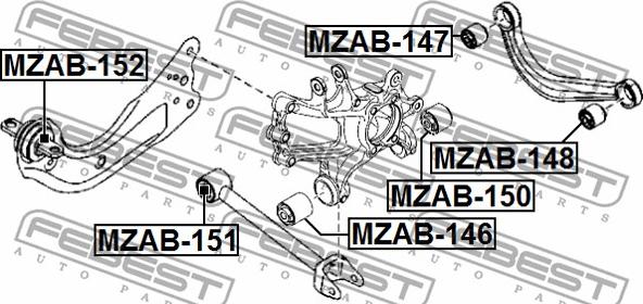 Febest MZAB-148 - Länkarmsbussning xdelar.se