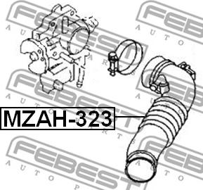 Febest MZAH-323 - Luftslang xdelar.se